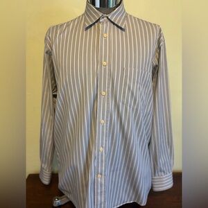 Canali Men's Striped Long Sleeve Shirt. Made in Italy